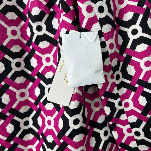 Laundry by Shelli Segal Geometric Longline Jacket Women’s 10 Fuchsia NWT - Picture 5 of 8